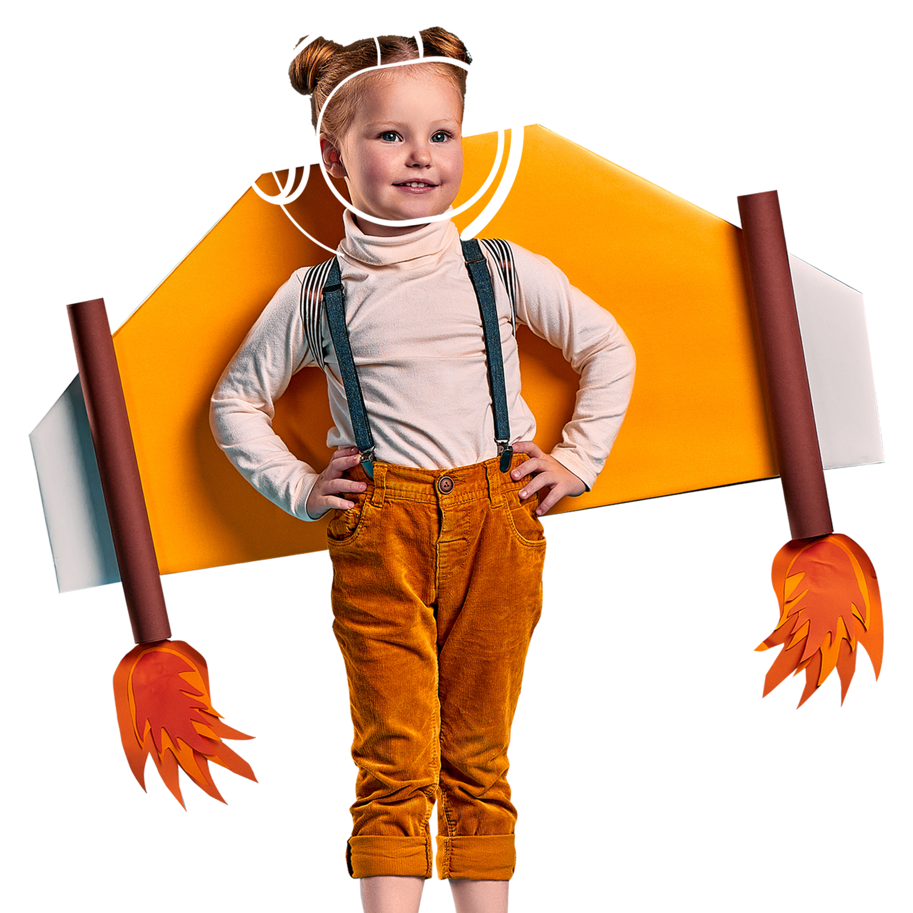 Criança feliz usando TmuneKids